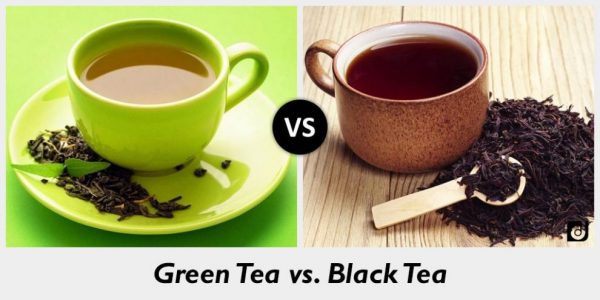 green tea vs vlack tea