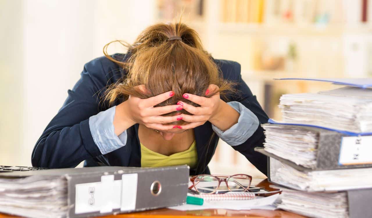 Stressed and Overloaded Woman