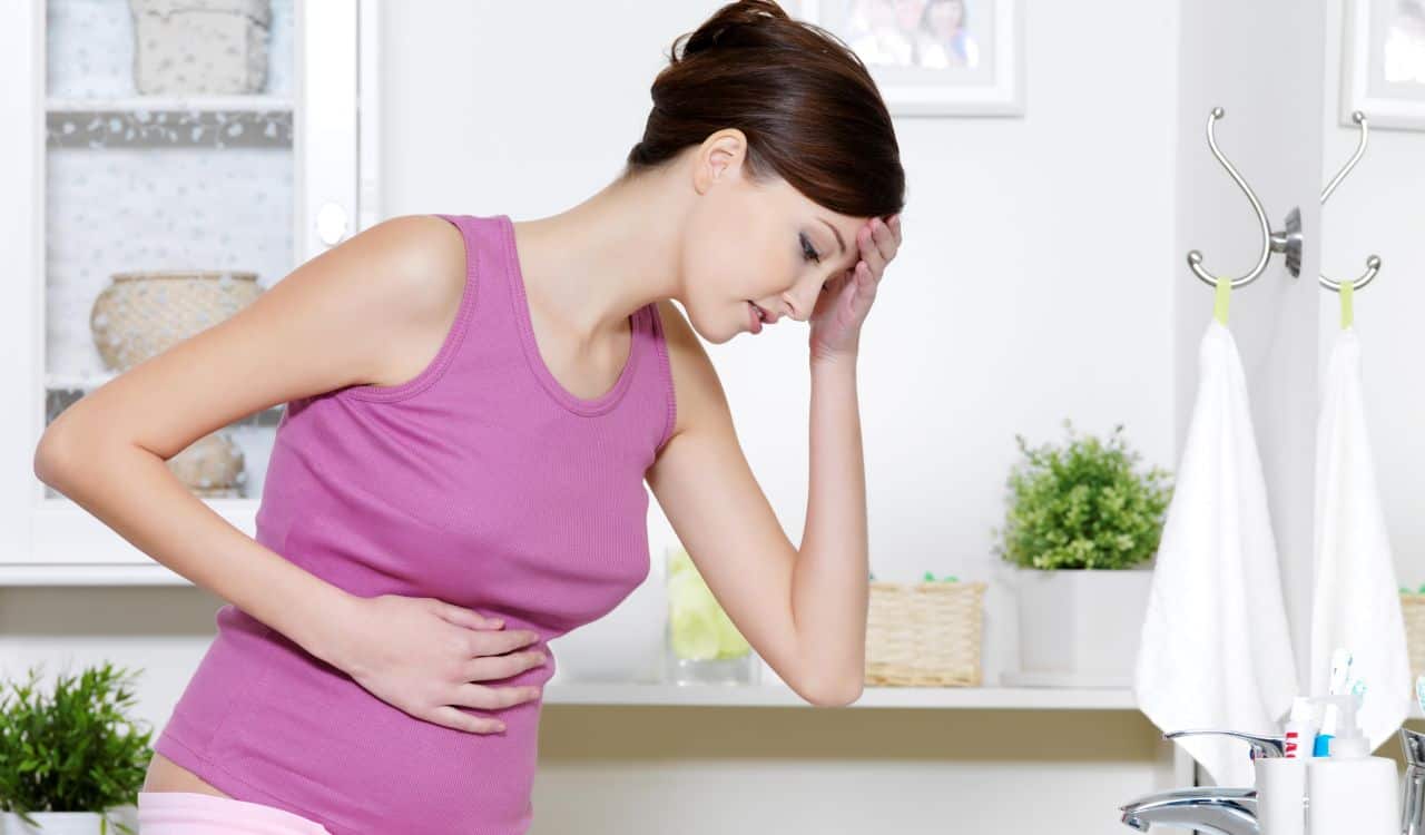 Pregnant Woman Experiences Morning Sickness