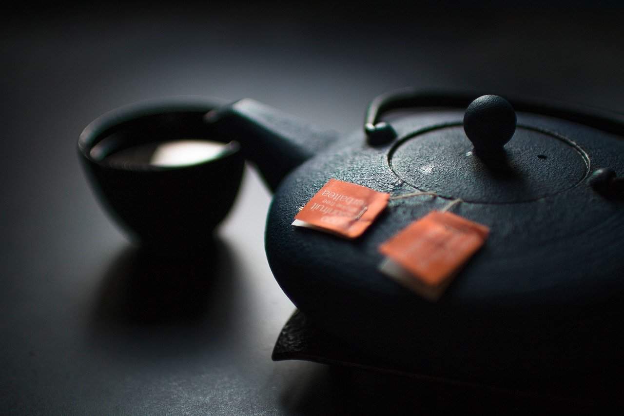 Japanese tea kettle black